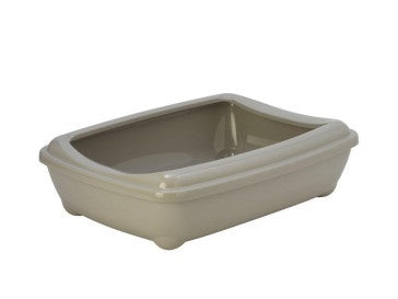 Moderna Arist-o-Tray Medium Cat Litter Tray with Rim - Grey