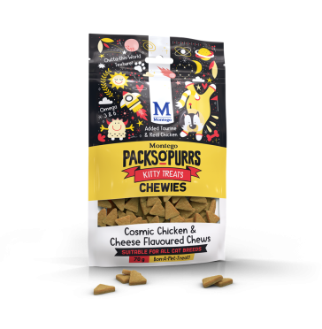 Montego Packs O' Purrs Cosmic Chicken & Cheese Cat Treats