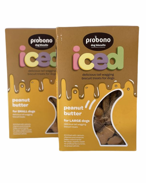 Probono Iced Peanut Butter Dog Biscuits for Large Dogs 1kg